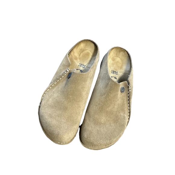 Birkenstock Shoes - Birkenstock Zermatt Premium Suede Leather Clogs Taupe Brown Size 37 US6
